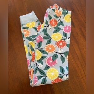 Hanna Andersson Lemon Citrus Print Pajama Pant size 10